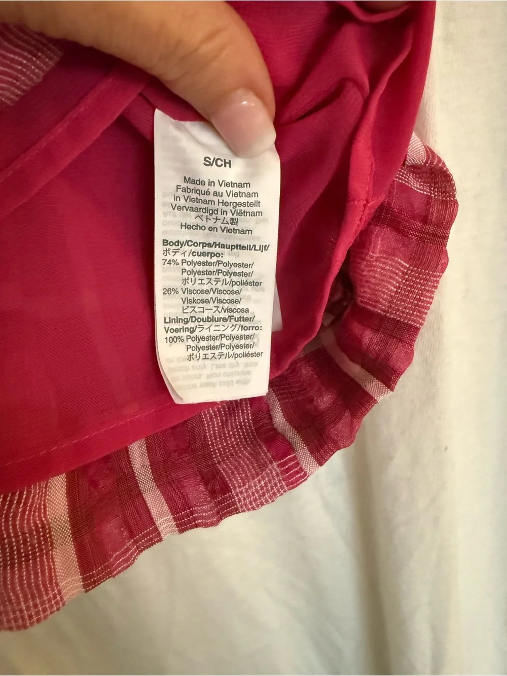 Madewell Pink Plaid Puff-Sleeve Blouse